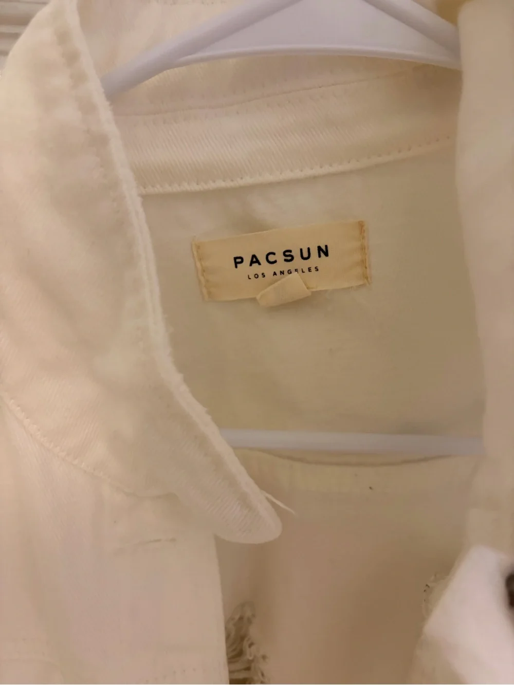 PacSun White Cropped Denim Jacket